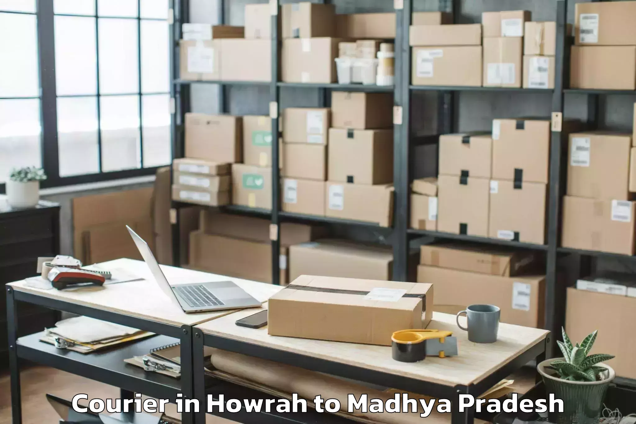 Book Howrah to Jabera Courier Online